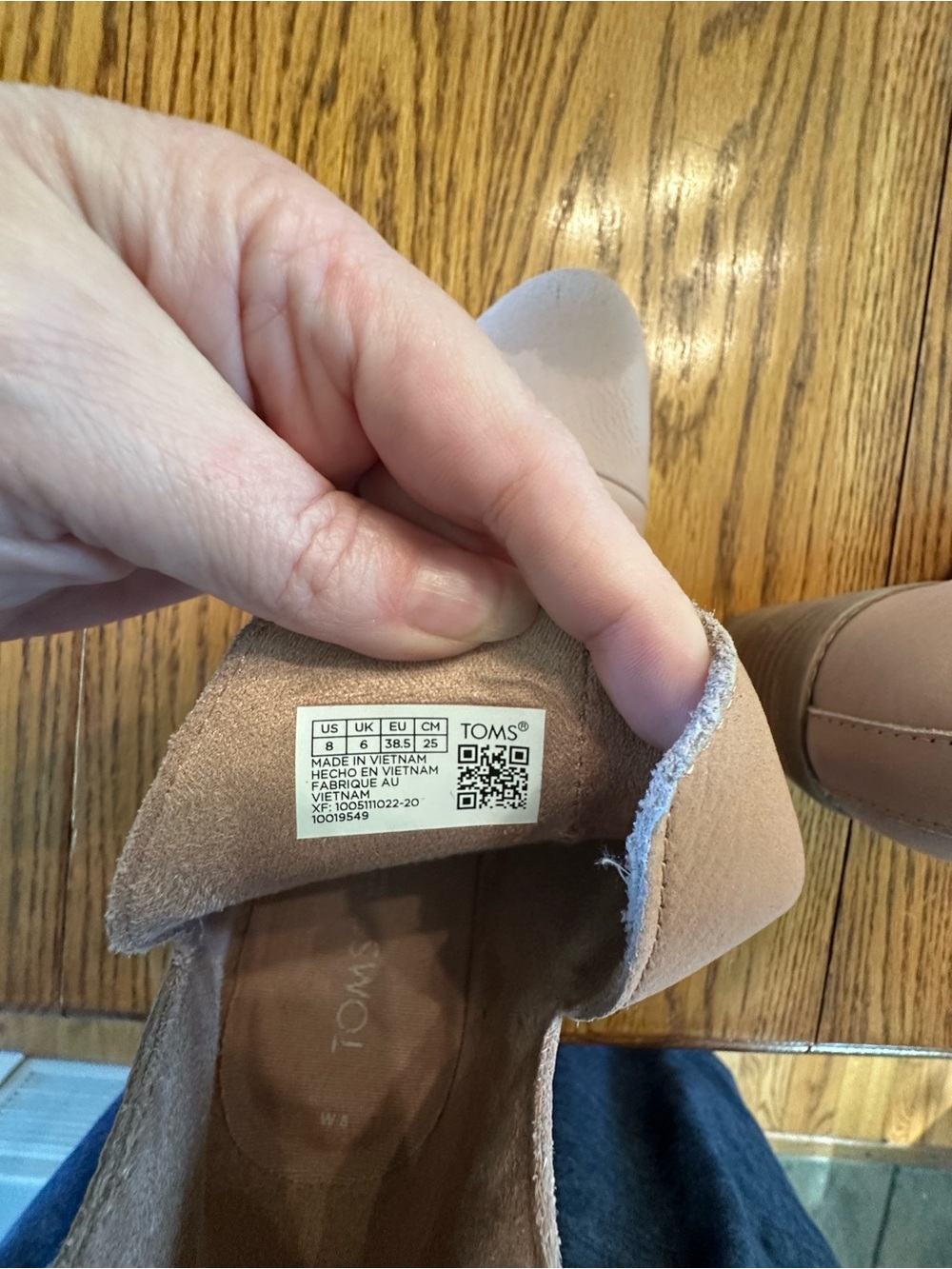 Toms Womens Blush/light tan Leather Everly Ankle Booties - Stylish Slip-On Hee - Picture 8 of 9
